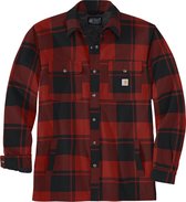 Carhartt Jacke Flannel Sherpa-Lined Shirt Jac Red Ochre-L