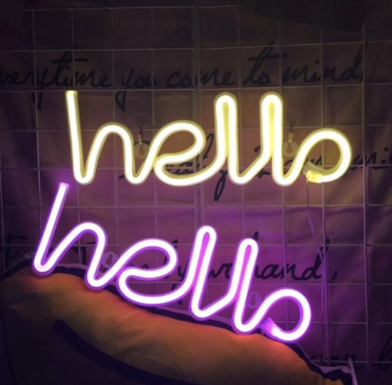 Neon Lamp | HELLO | Wit