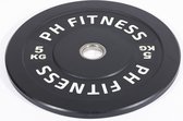 Plaques de Bumper PH Fitness 2 x 5 kg - Poids olympiques en caoutchouc sûres et durables !