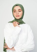 Hijab Jersey GREEN - Sjaal - Hoofddoek - Turban - Jersey Scarf - Sjawl - Dames hoofddoek - Islam - Hoofddeksel