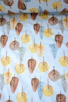 French terry lichtblauw met boompjes 1 meter - modestoffen voor naaien - stoffen Stoffenboetiek