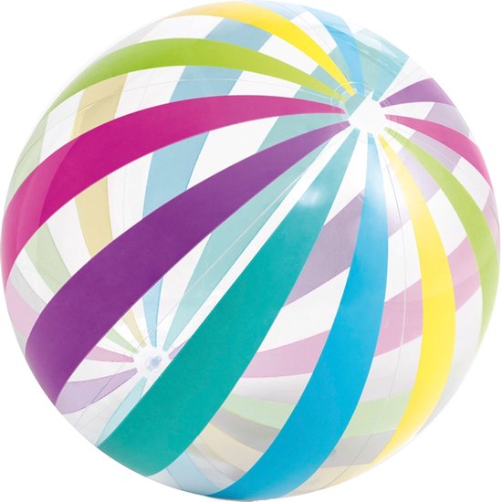 Ballon de plage INTEX Glossy 61 cm - Multicolore - Pour adulte et enfant à  partir de 3 ans - Cdiscount Sport