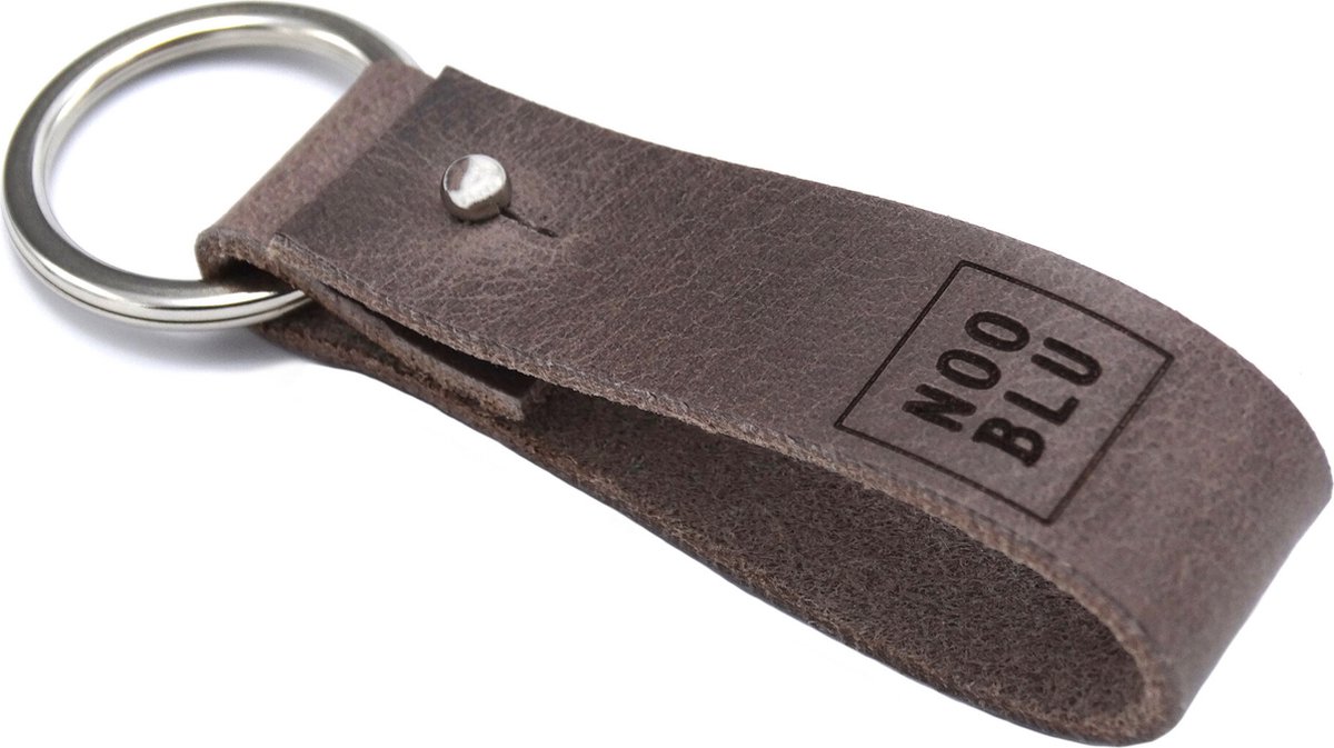 NOOBLU KEY SLING Classic sleutelhanger - Volnerf leer - Cloudy grey