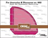 Crealies For Journalzz & Plannerzz Corner pocket kwart rond M 8,5 cm CLJP662 8,5x8,5 cm (02-24)