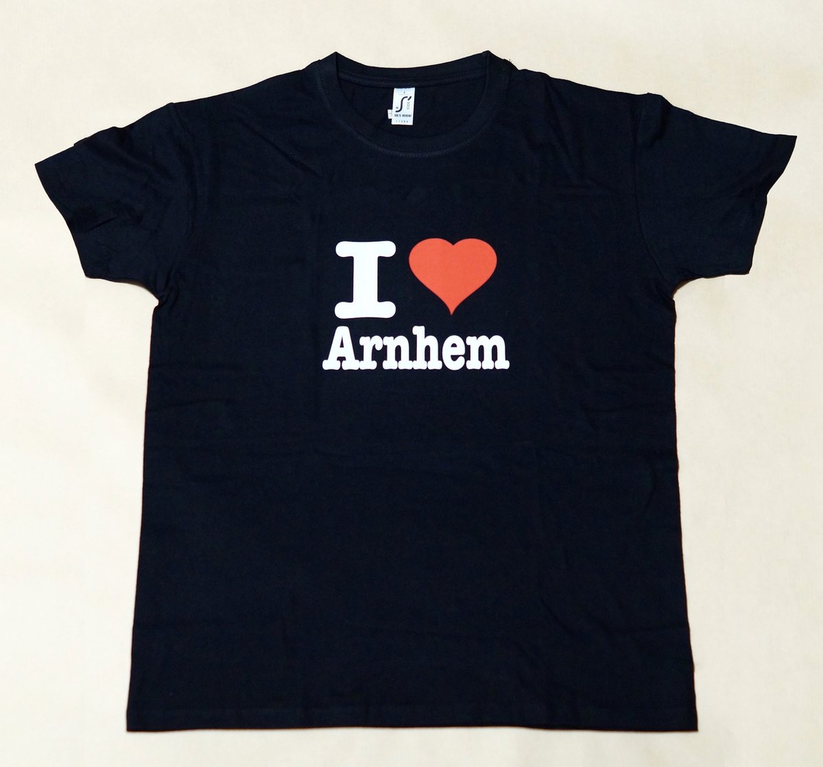 T-Shirt Zwart I Love Arnhem Heren - Souvenir & Relatiegeschenk - Maat XXL