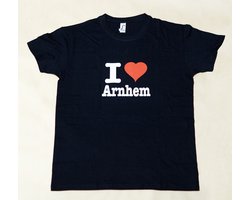 T-Shirt Zwart I Love Arnhem Heren - Souvenir & Relatiegeschenk - Maat XXL