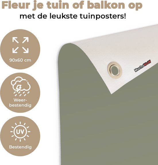 Groene tuinposter 90x60 cm, weerbestendig en UV-bestendig.