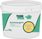 Kunstmest gazon | Tuin-Dier | Snelwerkende meststof voor het gazon | In handige bewaaremmer | 5.000 gram | 5 kilogram