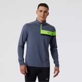 New Balance Accelerate-Half Zip sportshirt-Heren-Grijs-Maat XL