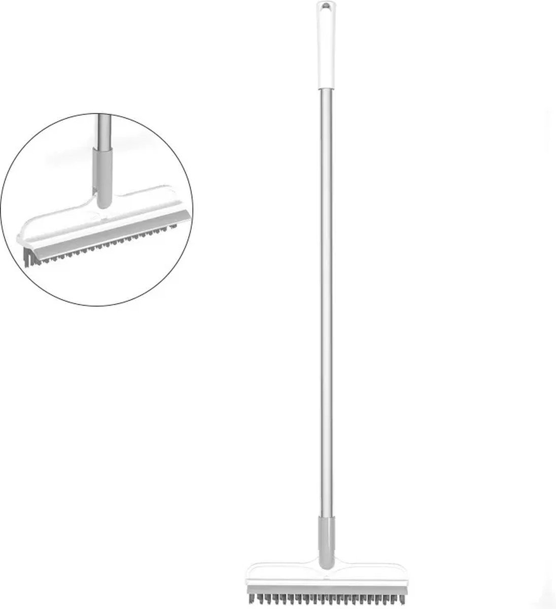 FEDEC 2-in-1 Waterbezem - Douchewisser - Telescopisch - 103 cm - Wit