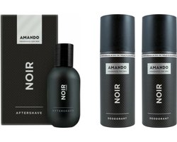 Amando Noir - Pakket - After Shave 50 ml & 2 Deo Spray 150 ml