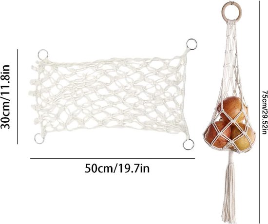 Macrame Fruit & Vegetable Storage | Stylish & Functional Hanging Solutions – Hang Me U.P