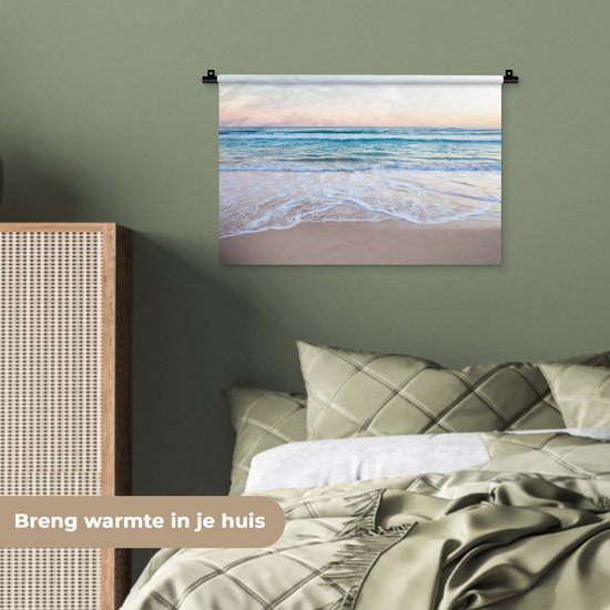 Tenture murale - Tissu mural - Plage - Mer - Pastel - 60x40 cm - Tapisserie