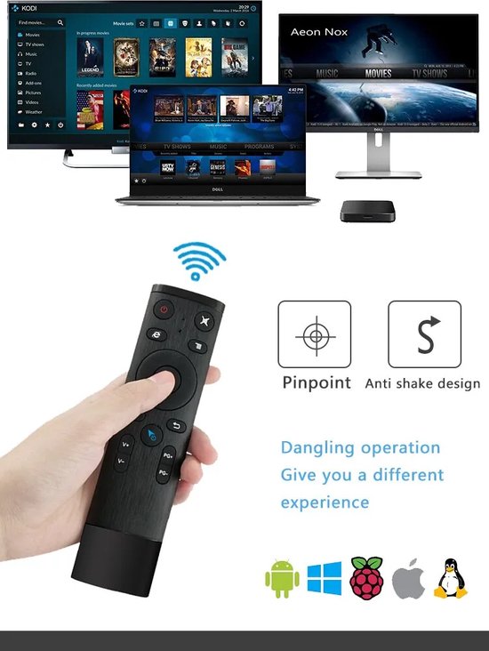 Q5 Air Mouse Remote 2.4G Draadloze Voice Afstandsbediening voor Smart TV Android Box Projector