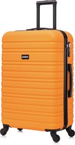 Valise de voyage BlockTravel M à roulettes amovibles 74 litres - serrure TSA intégrée - légère - orange