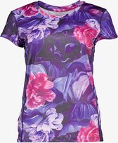 Osaga dames sport T-shirt bloemenprint - Paars - Maat XXL