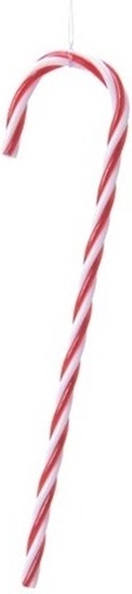 Decoris 4x Kersthangers figuurtjes zuurstokken 15 cm - Zuurstokhangers - Zuurstok thema kerstboomhangers Multi