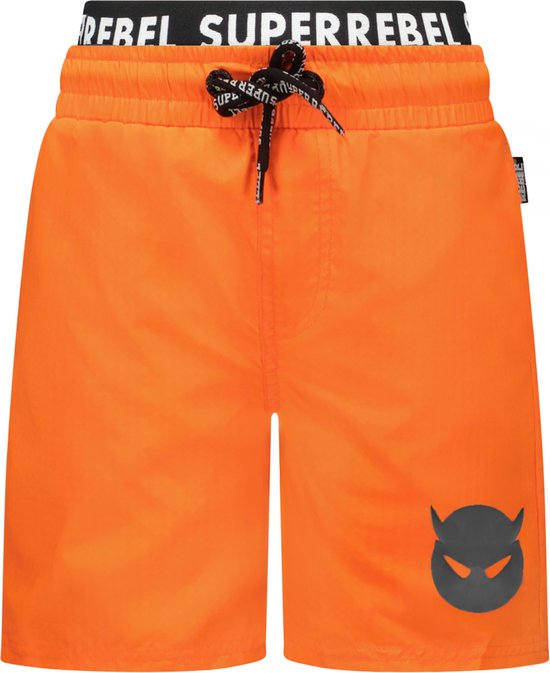 SuperRebel R401-6602 Jongens Zwembroek - Neon Orange - Maat 14-164 | bol