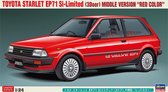 1:24 Hasegawa 20660 Toyota Starlet EP71 Si-Limited (3 Door) Middle Version Plastic Modelbouwpakket
