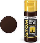 AMMO MIG 20063 ATOM - Black Brown - Acryl - 20ml Verf flesje