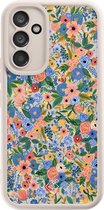 Samsung Galaxy A54 beige case - Floral garden - Multi - Hard Case TPU Zwart - Bloemen - Casimoda