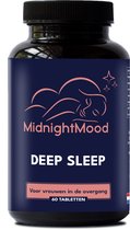 Midnight Mood Deep Sleep - Magnesium Bisglycinaat 360mg - Overgang tabletten - Oestrogeen Booster in de Menopauze - 60 Tabletten