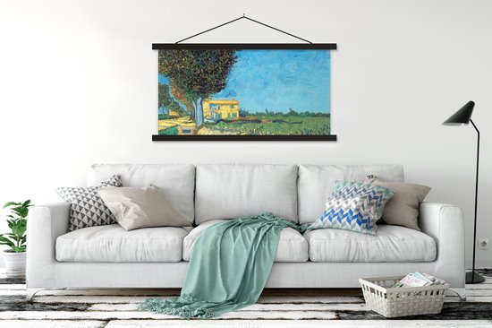 Porte-affiche avec affiche - Affiche scolaire - L'avenue près d'Arles - Vincent van Gogh - 150x75 cm - Lattes noires