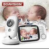 Babyfoon 2,4 G sans fil – Babyfoon avec caméra – Groot écran LCD 3,2 pouces – Babyphone vidéo Vb603 avec moniteur couleur – Forte portée de transmission – Affichage de la température – Wit