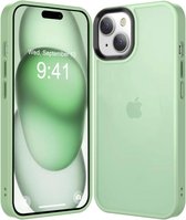 Hoesje Geschikt voor Apple iPhone 15 - Matte Back Cover - Groen