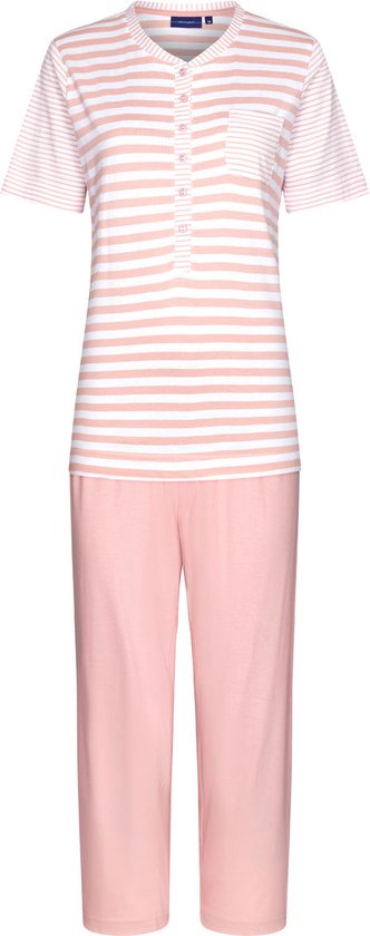 Katoenen pyjama roze strepen - Roze - Maat - 46