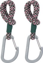 Lässig MIX Stroller Hooks Cord Kinderwagenkoord met haken 2 pcs green/lavender/deep