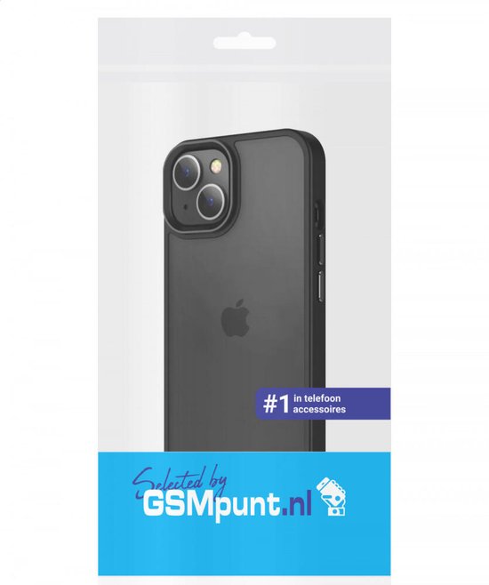 Coque adaptée à Apple iPhone 15 Plus - Coque arrière mate - Zwart