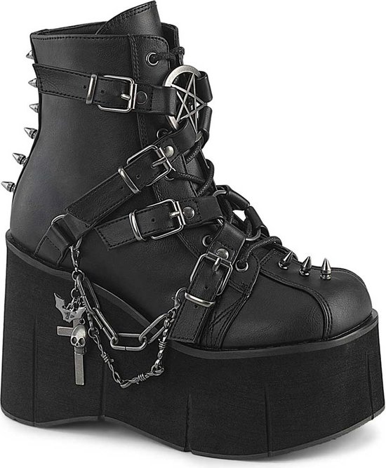 DemoniaCult - KERA-68 Plateau Laarzen - US 11 - 41 Shoes - Zwart