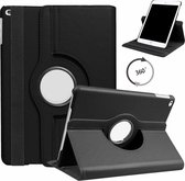 Phreeze Draaibare Tablethoes - Geschikt voor iPad 10.2 (2020) Hoes - Draaibaar met Standaard - Leer Textuur - 8e Generatie - Zwart