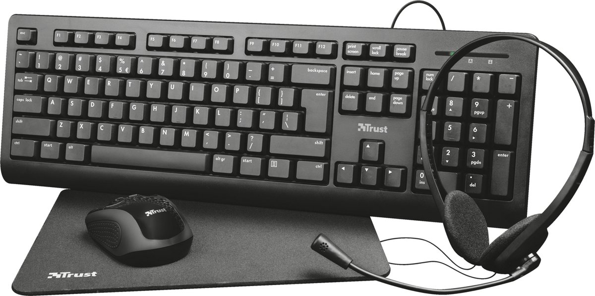 Thuiswerkset trust primo 4in1 zwart