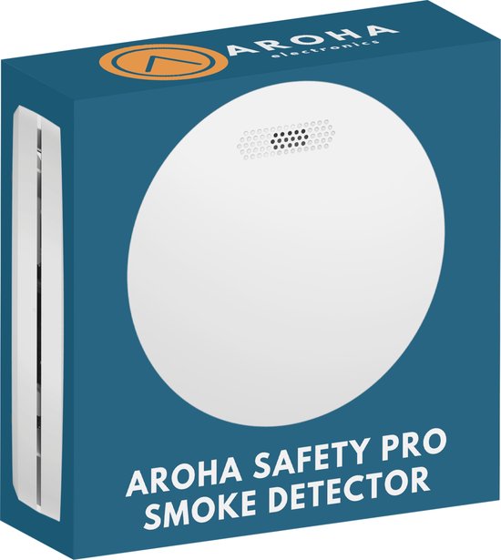 Aroha Safety Pro Rookmelder - 10 jaar batterij & sensor - Extra dun design rookmelder, brandmelder per stuk
