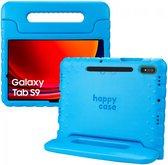 HappyCase Kinder Tablethoes Geschikt voor Samsung Galaxy Tab S9 | Kindvriendelijke Hoes | Beschemhoes | Kinderhoes | met Handvat en Standaard | Blauw