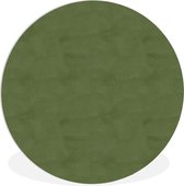 WallCircle - Wandcirkel ⌀ 90 - Leer - Groen - Dieren - Ronde schilderijen woonkamer - Wandbord rond - Muurdecoratie cirkel - Kamer decoratie binnen - Wanddecoratie muurcirkel - Woonaccessoires