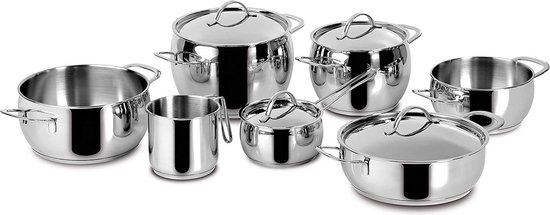 LAGOSTINA - Kookpottenset EUFORIA - 11 delig - Inductiebestendig - INOX - 10704600011