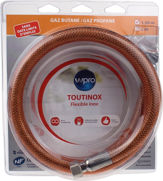 WPRO TBE150 Tuyau à gaz 1,50 m
