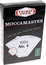 Moccamaster Filters - Filtres à café - Blanc - No. 4 - 100 pièces
