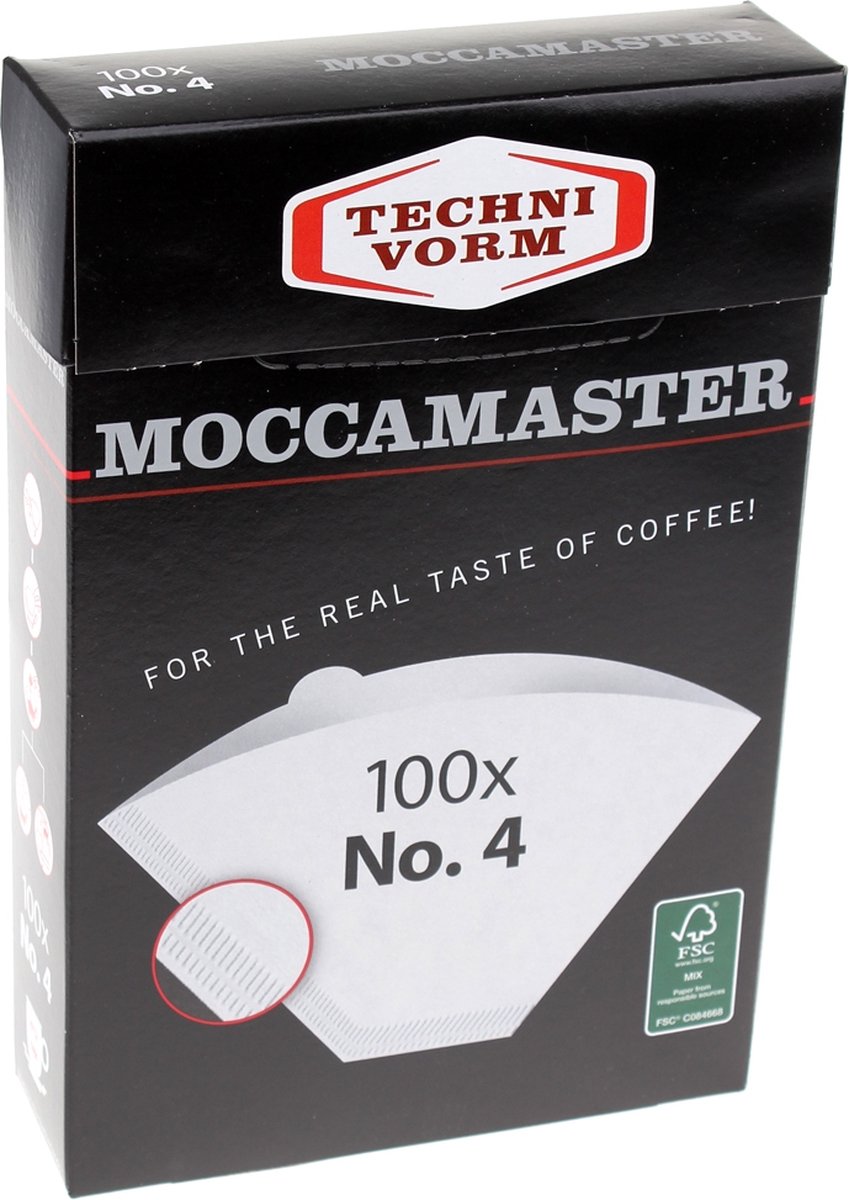 Moccamaster Filters - Koffiefilters - Wit - Nr. 4 - 100 stuks - Moccamaster