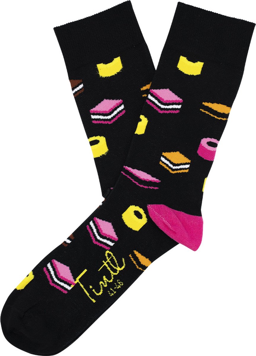 Tintl socks unisex sokken | Food - Licorice (maat 36-40)