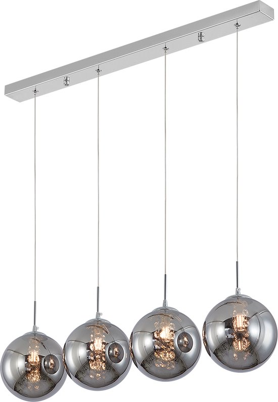 Hanglamp Voor Eetkamer, Slaapkamer, Woonkamer - Glass Serie - Bollamp 4xG9 - lichts excl. lichtbron - ROKERIG