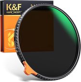 K&F Concept - Variabel ND2-400 Filter voor Fotografie - Nano X Filter - Verstelbaar Neutral Density Filter voor Camera - Hoogwaardige Optiek - Fotografie Accessoire