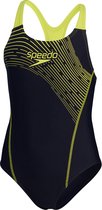 Maillot de bain de sport Speedo Medley Logo Medalist Marine/jaune - taille 152