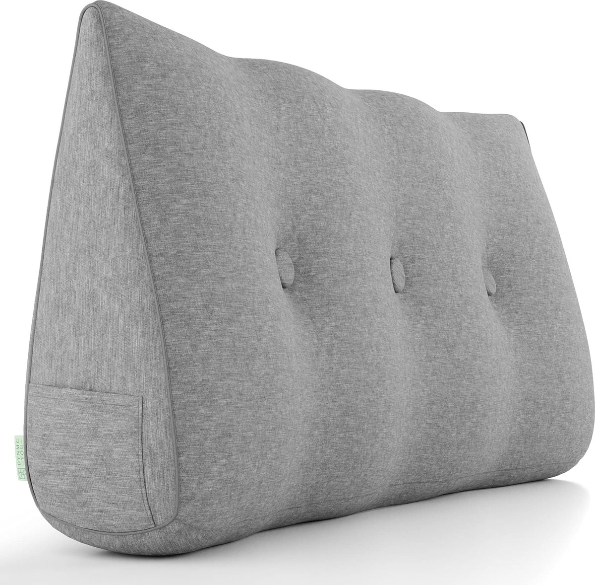 Comfortabel Rugkussen - Leeskussen Bank - Ontspannen Lezen - OEKO-TEX Gecertificeerd - 90cm Breed - Grijs