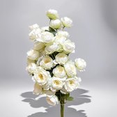 Boeket van 42 Zijden Rozen - Wit - 80cm - Kunstbloemen - Zijde Bloemen - Valentijn Cadeautje Voor Hem Haar - Valentijnsdag
