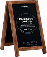 Europel - Mini Stoepbord - Krijtbord - 15 x 25 cm - Tafelmodel - Dennenhout