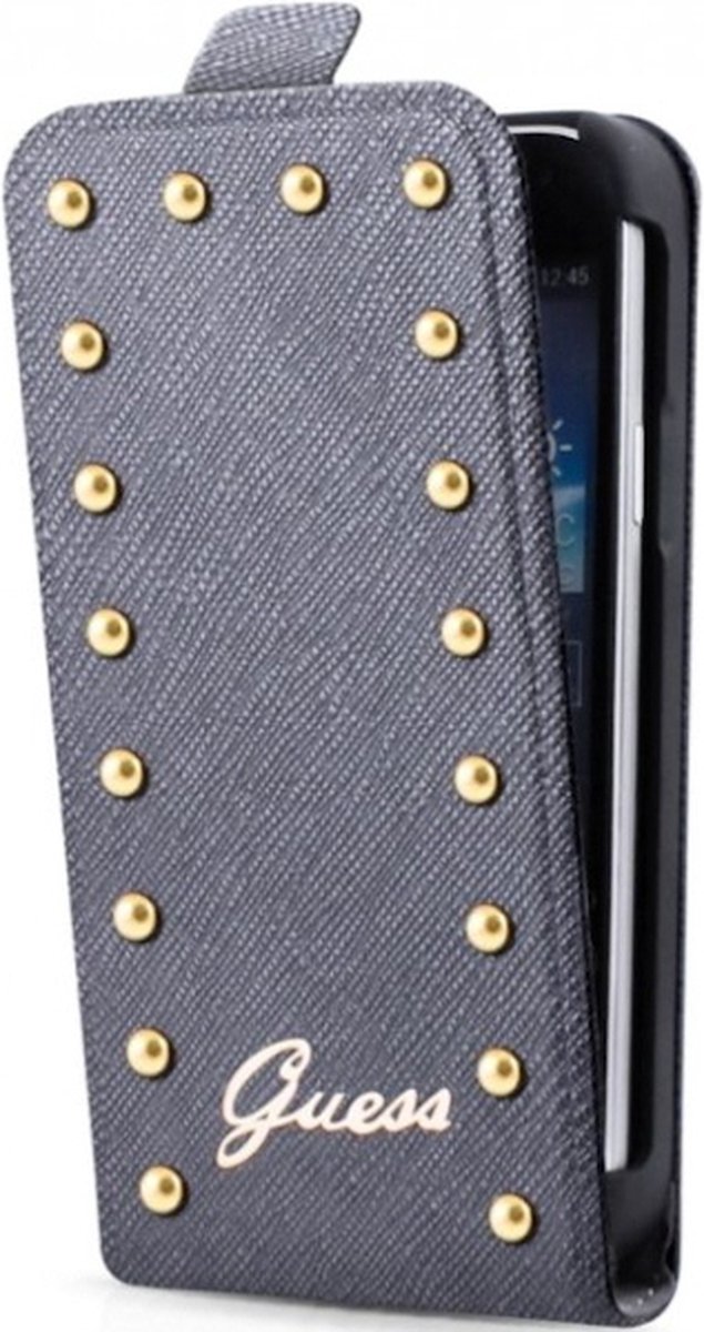 Guess Studded Flip Case - Geschikt voor Apple iPhone 5C - Silver